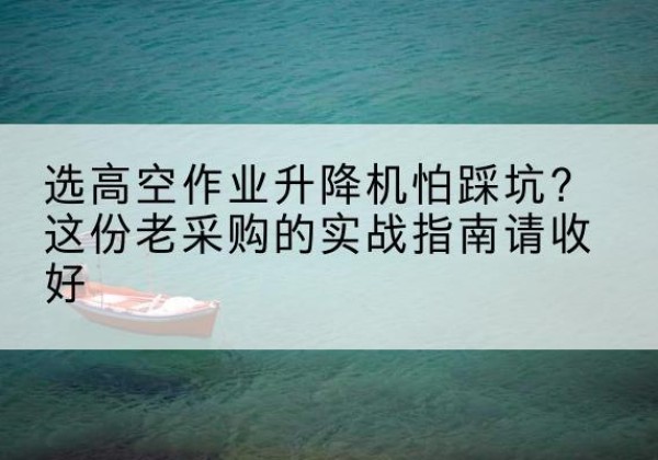 汝州高空作业升降机厂家推荐-选高空作业升降机怕踩坑？这份老采购的实战指南请收好